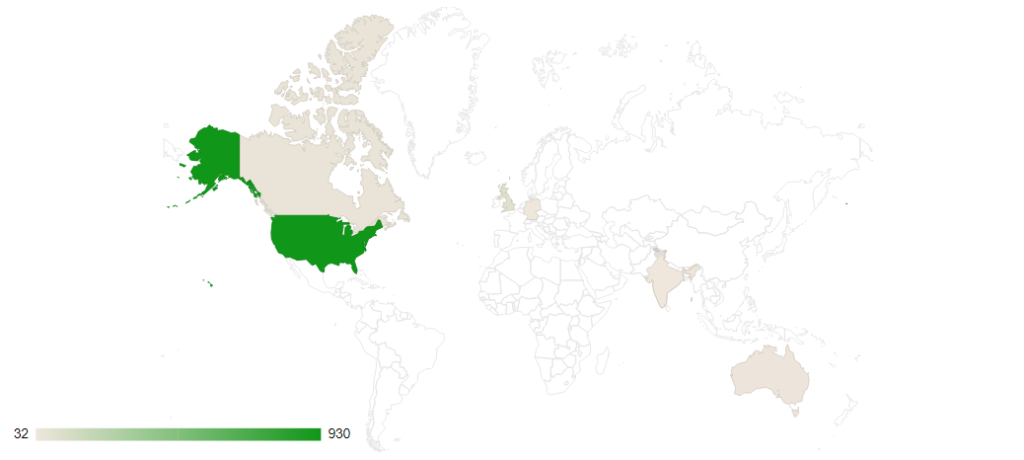 Insightly CRM Customers by Country
