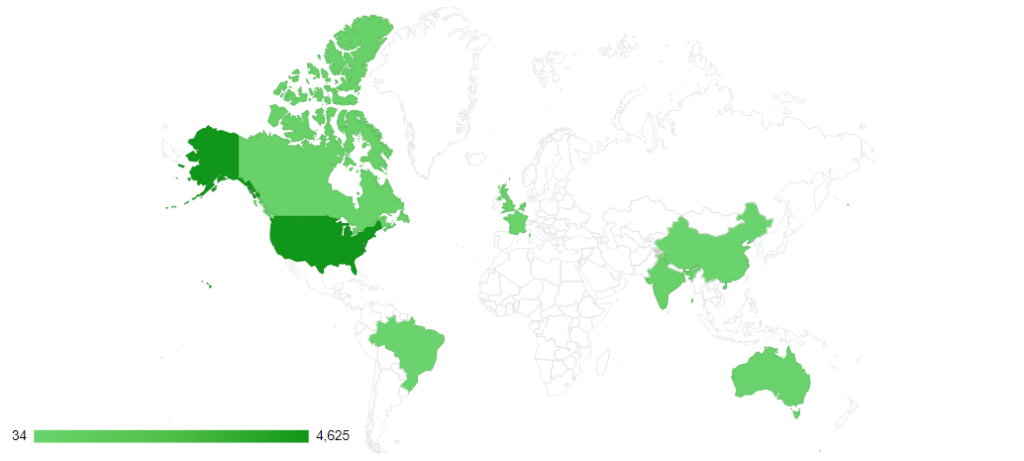 PeopleSoft ERP Customers by Country