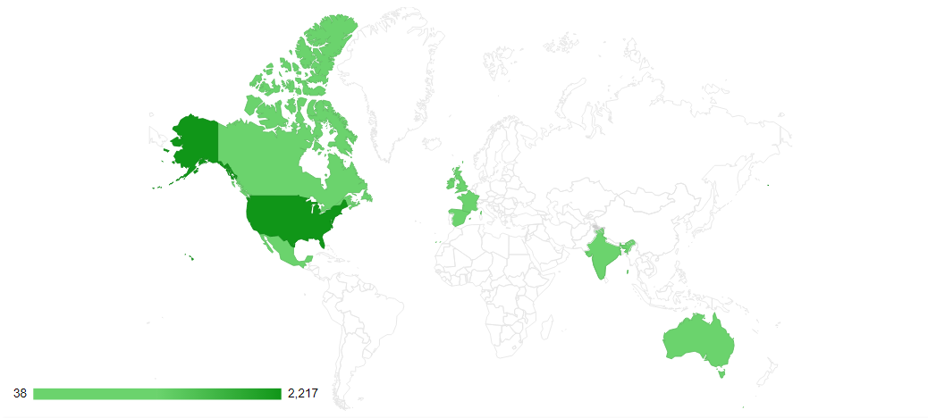 Swiftpage Act CRM Customers by Country