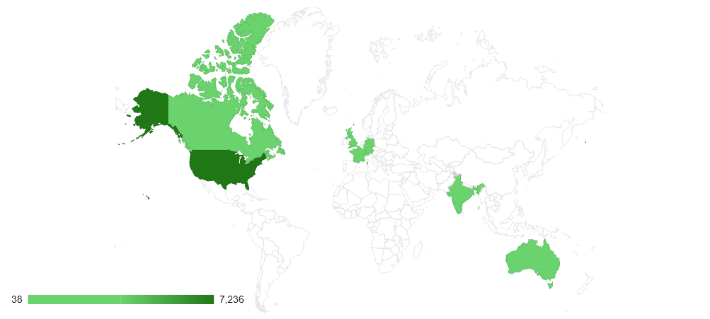 TargetX CRM Customers by Country